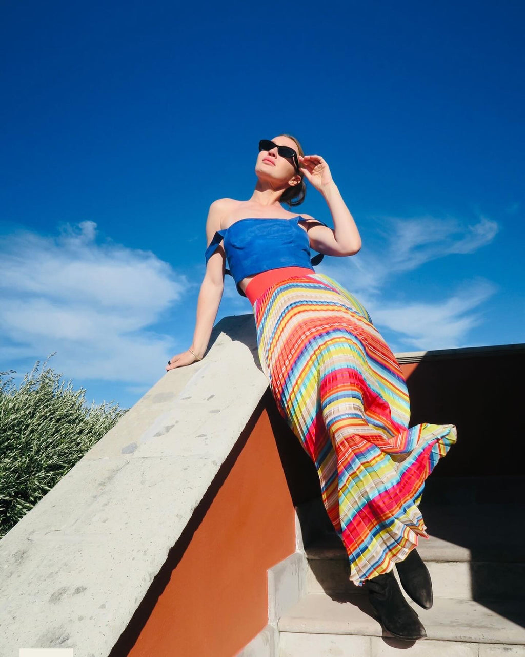 rainbow glitter stripe maxi skirt -  PREORDER - AVAILABLE 5/15