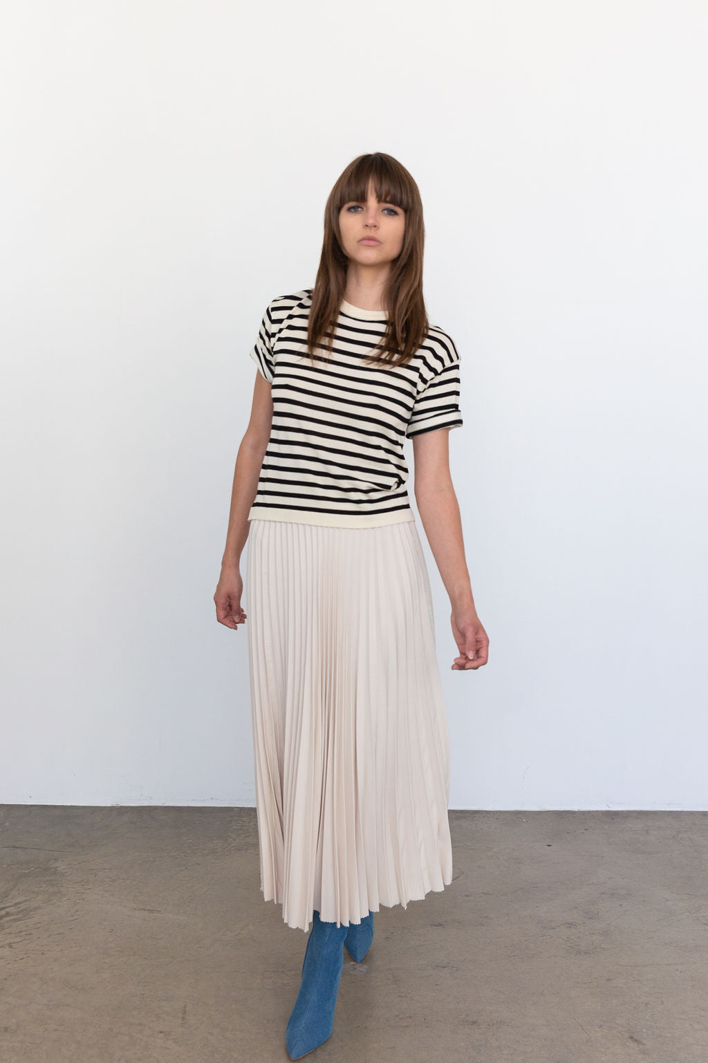 DENIM DELUXE SKIRT KHAKI