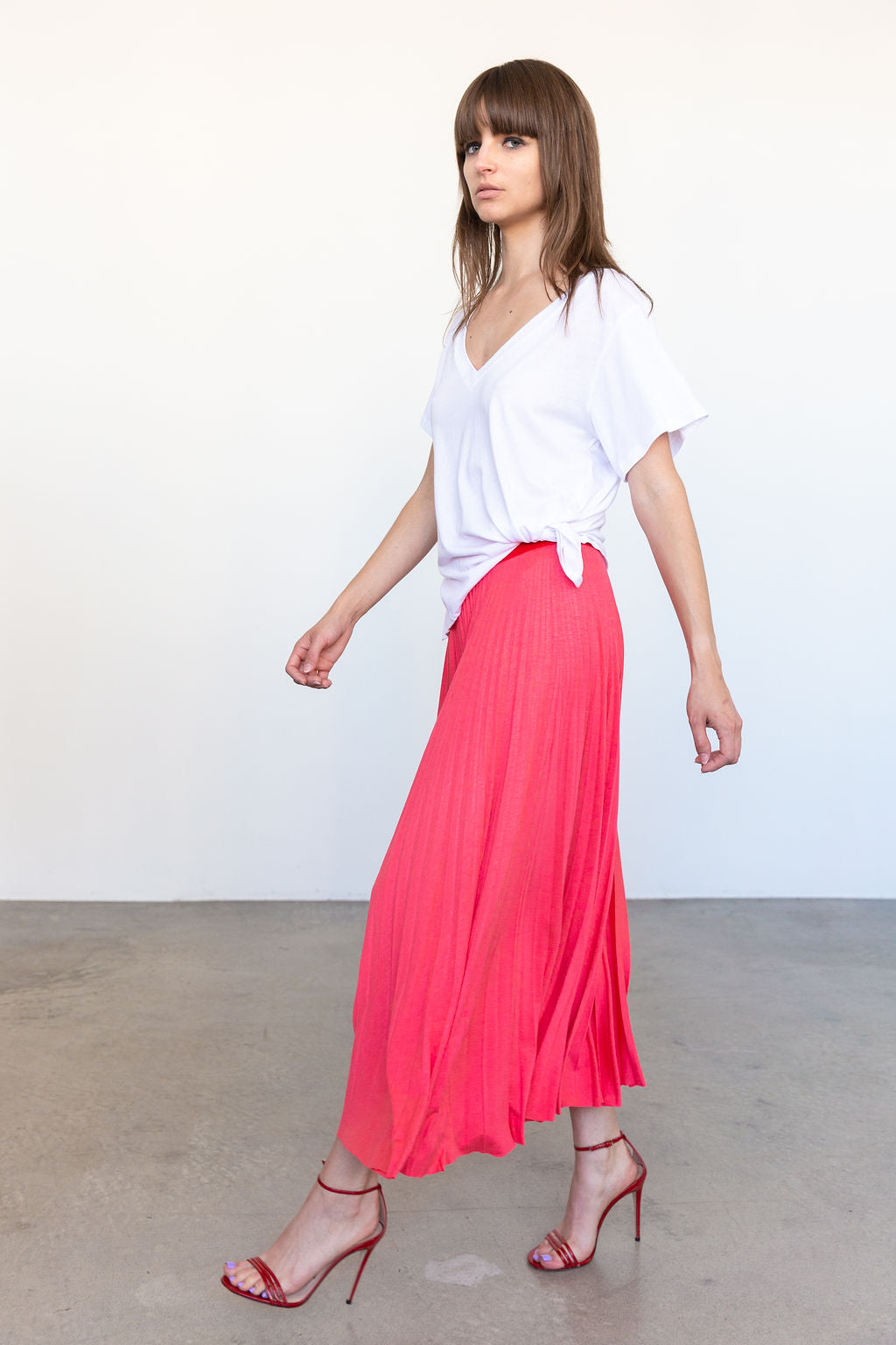 JERSEY SKIRT CORAL