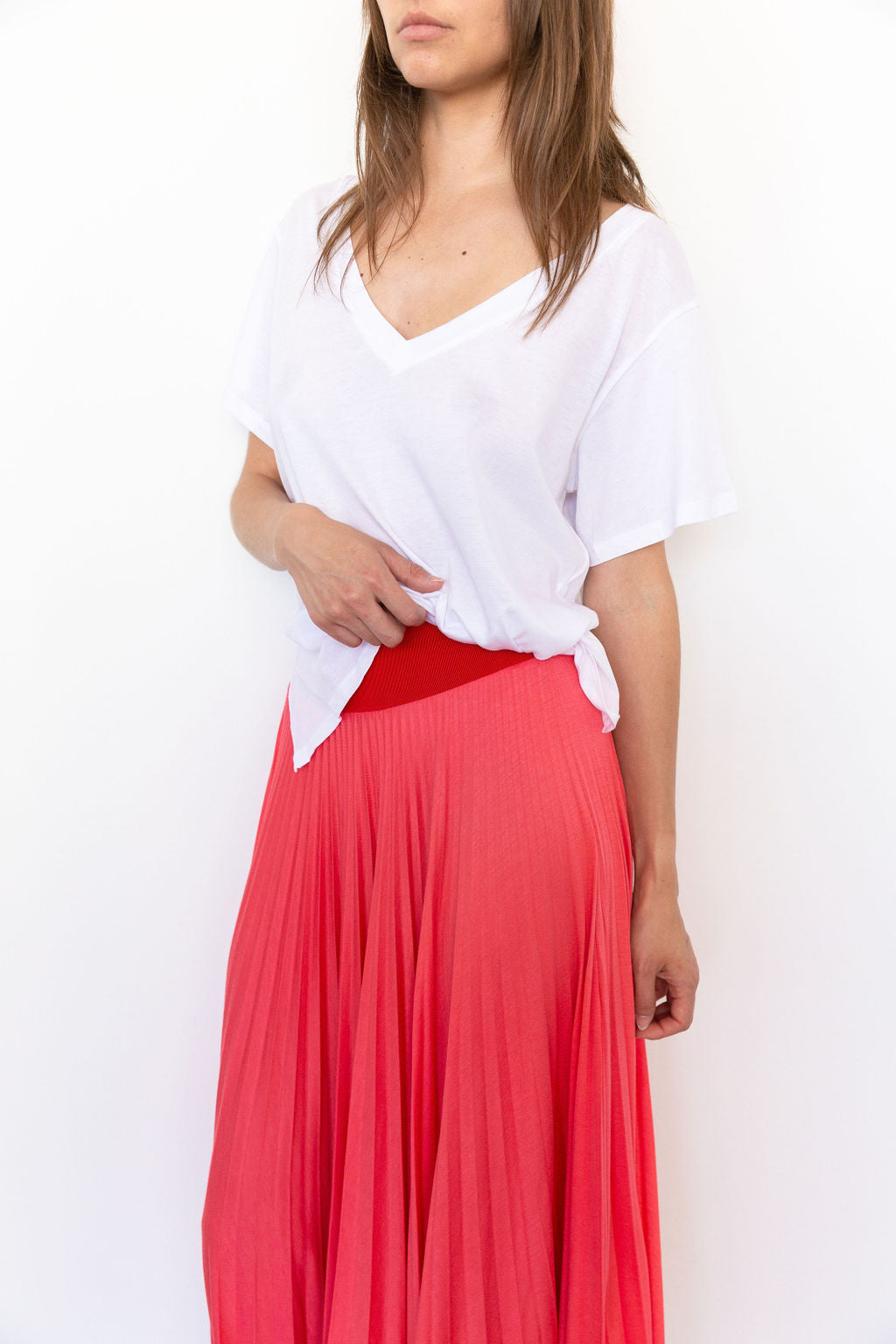 JERSEY SKIRT CORAL