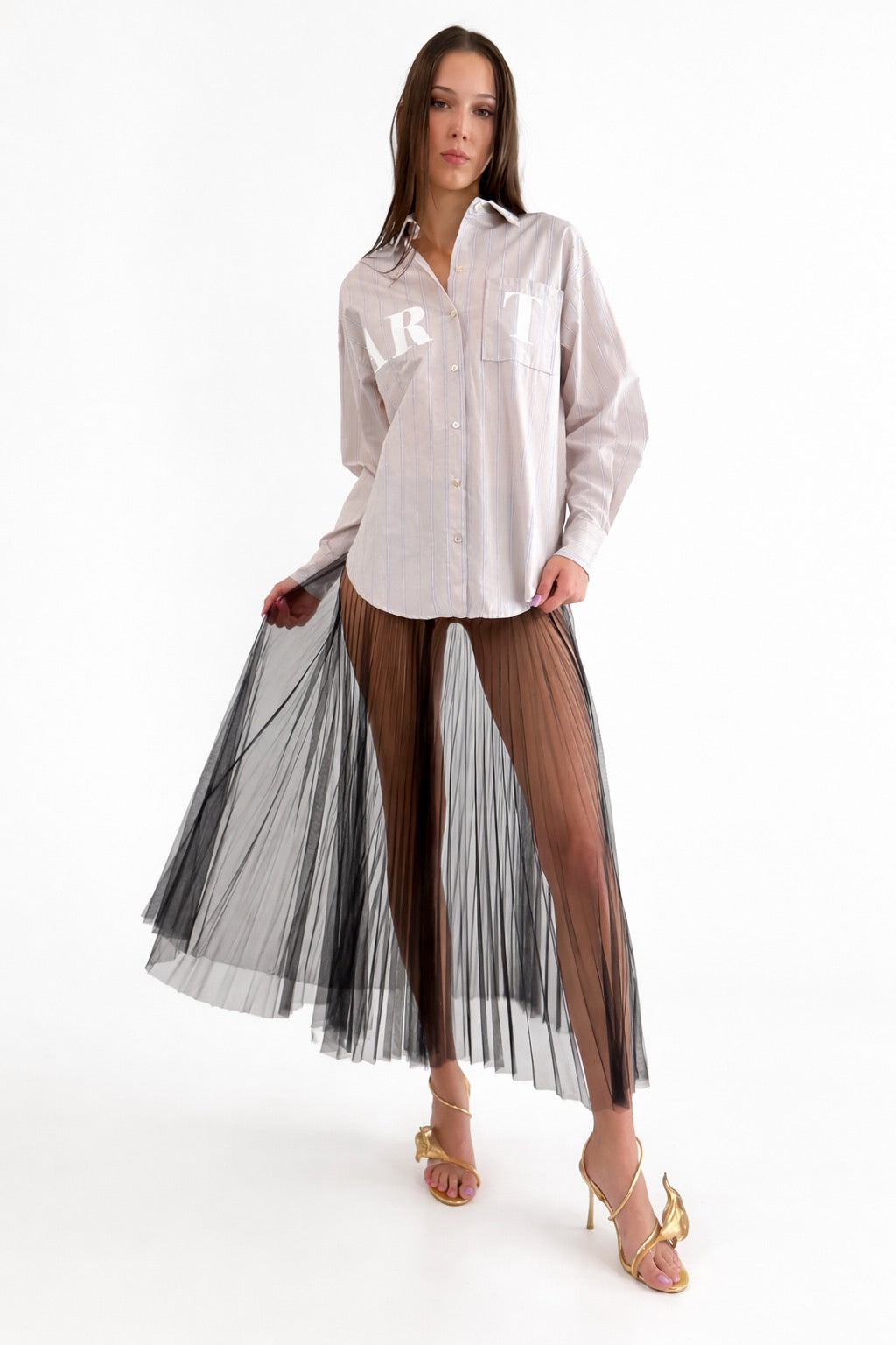 BLACK MESH SKIRT LIMITED EDITION