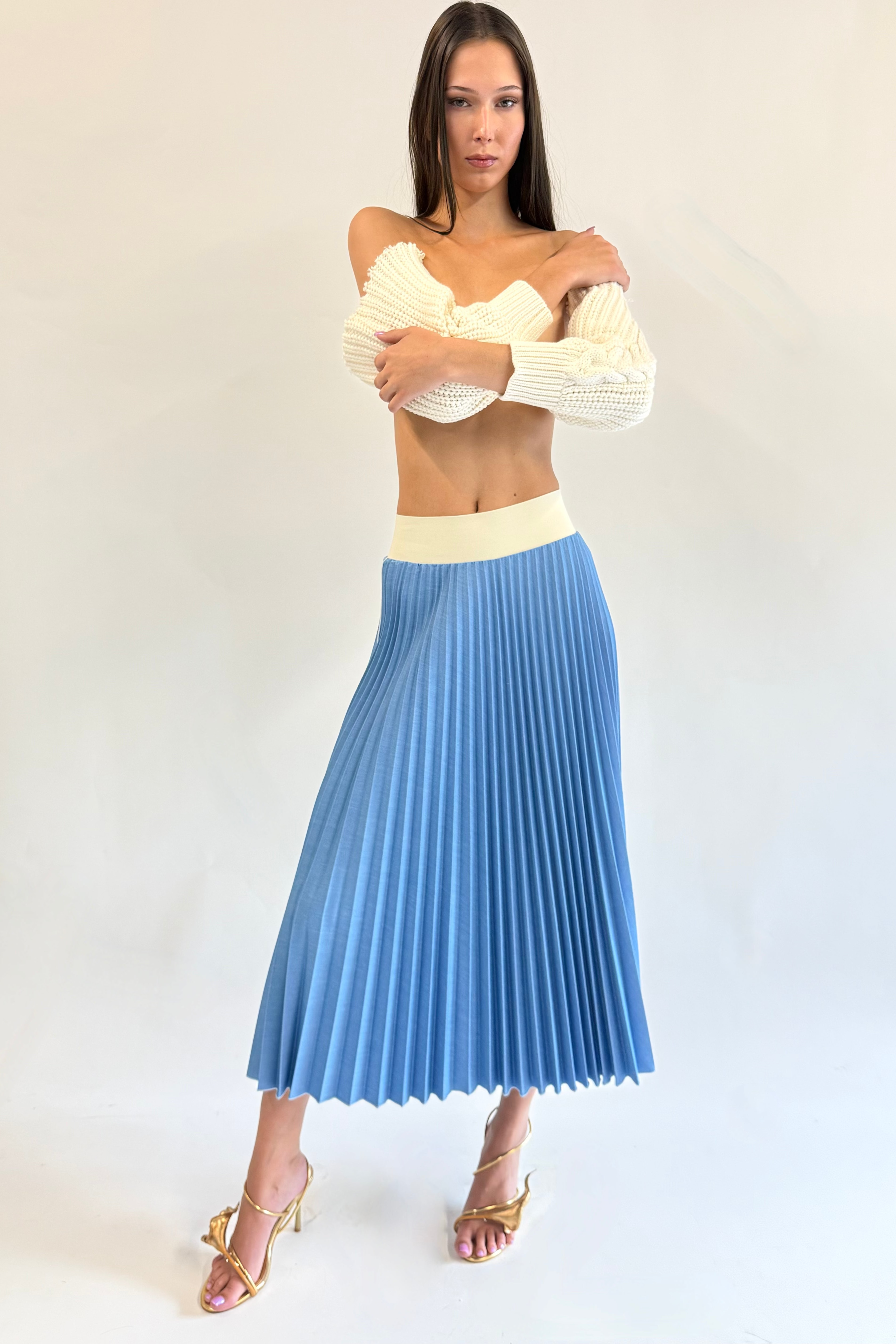 DENIM DELUXE SKIRT SKY
