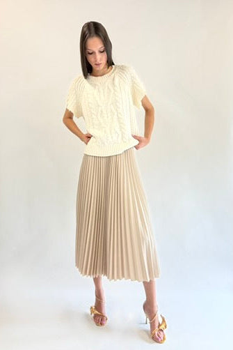 DENIM DELUXE SKIRT SAND