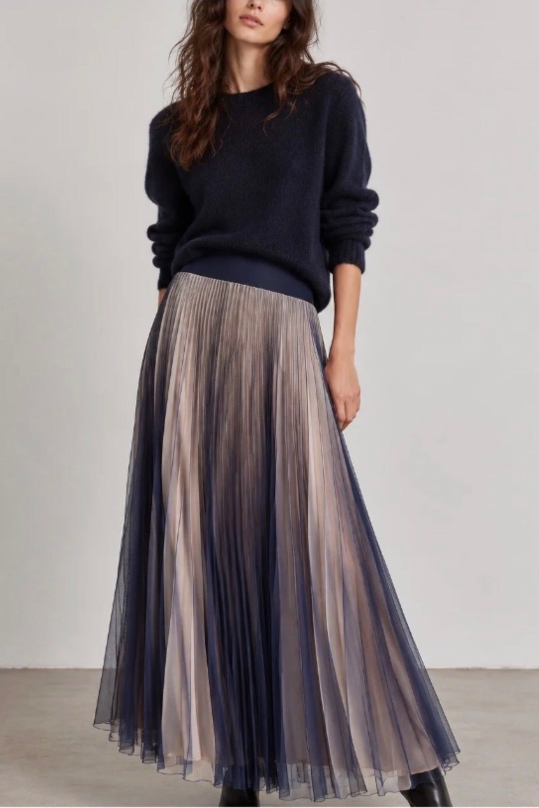 SATIN MESH OVERLAY SKIRT