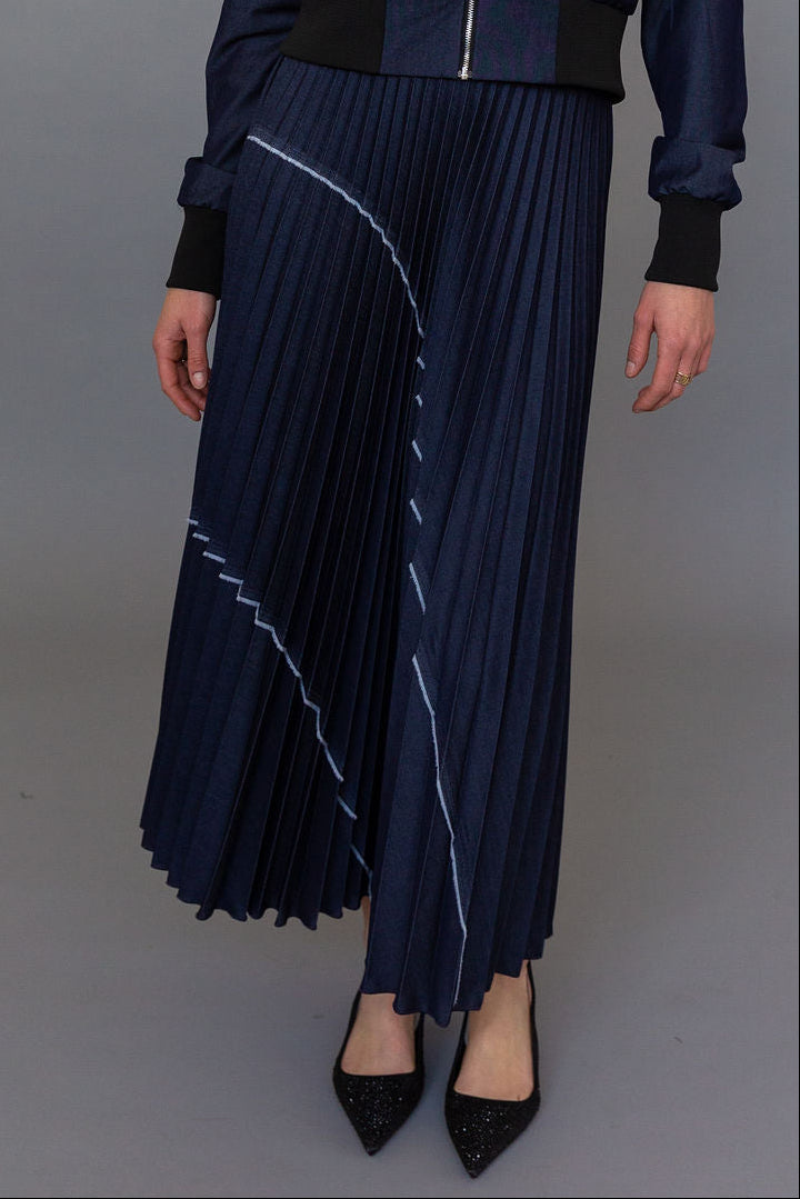 ASSEMBLAGE DENIM SKIRT