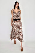 SNAKE CHIFFON SKIRT LONG