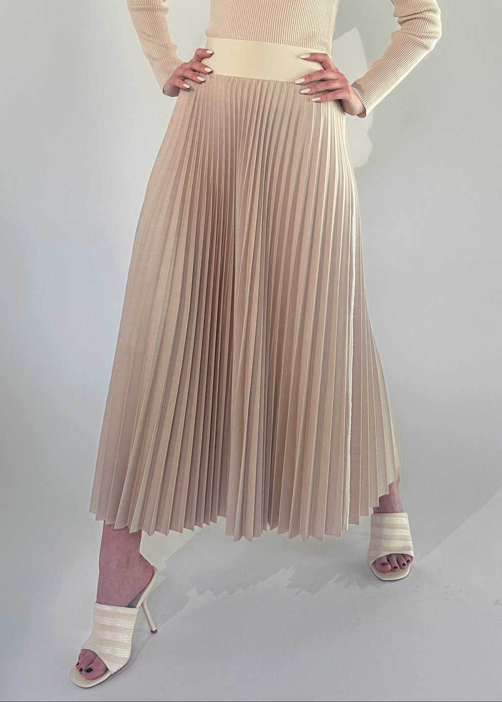 DENIM DELUXE SKIRT SAND