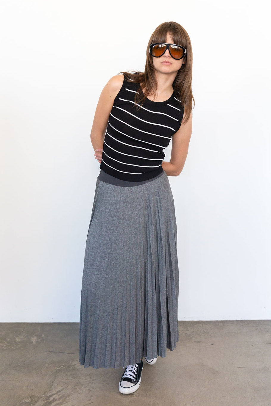 JERSEY SKIRT MEDIUM HEATHER GREY