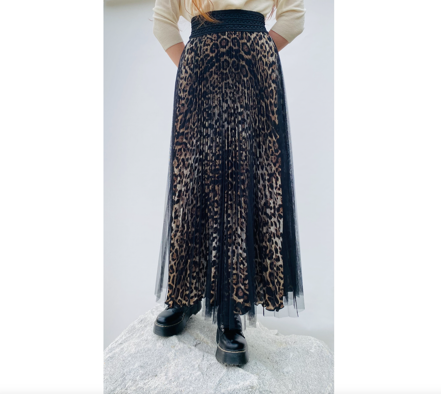 LEO CHIFFON MESH SKIRT